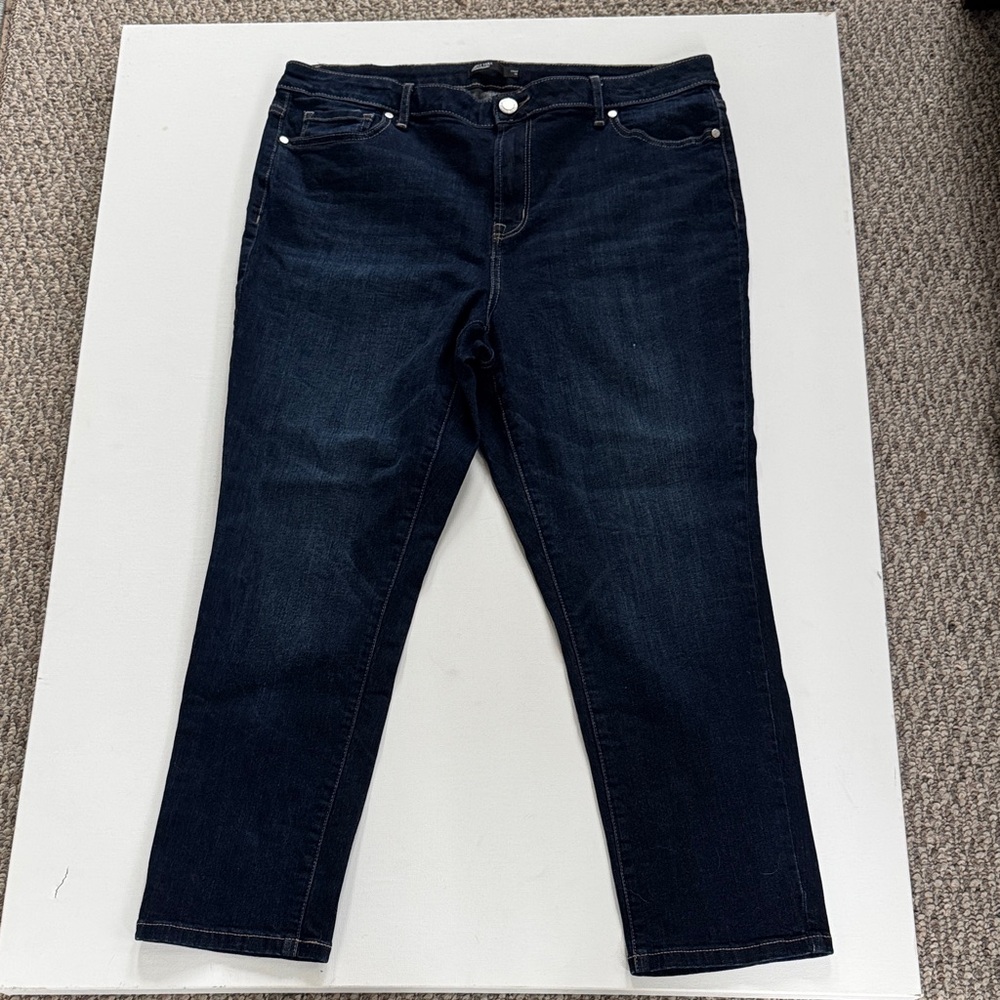 Simply Vera Vera Wang Dark Indigo Cropped Ankle Jeans